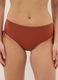 Slip da mare elasticizzato arancioni con dettagli arricciati_1