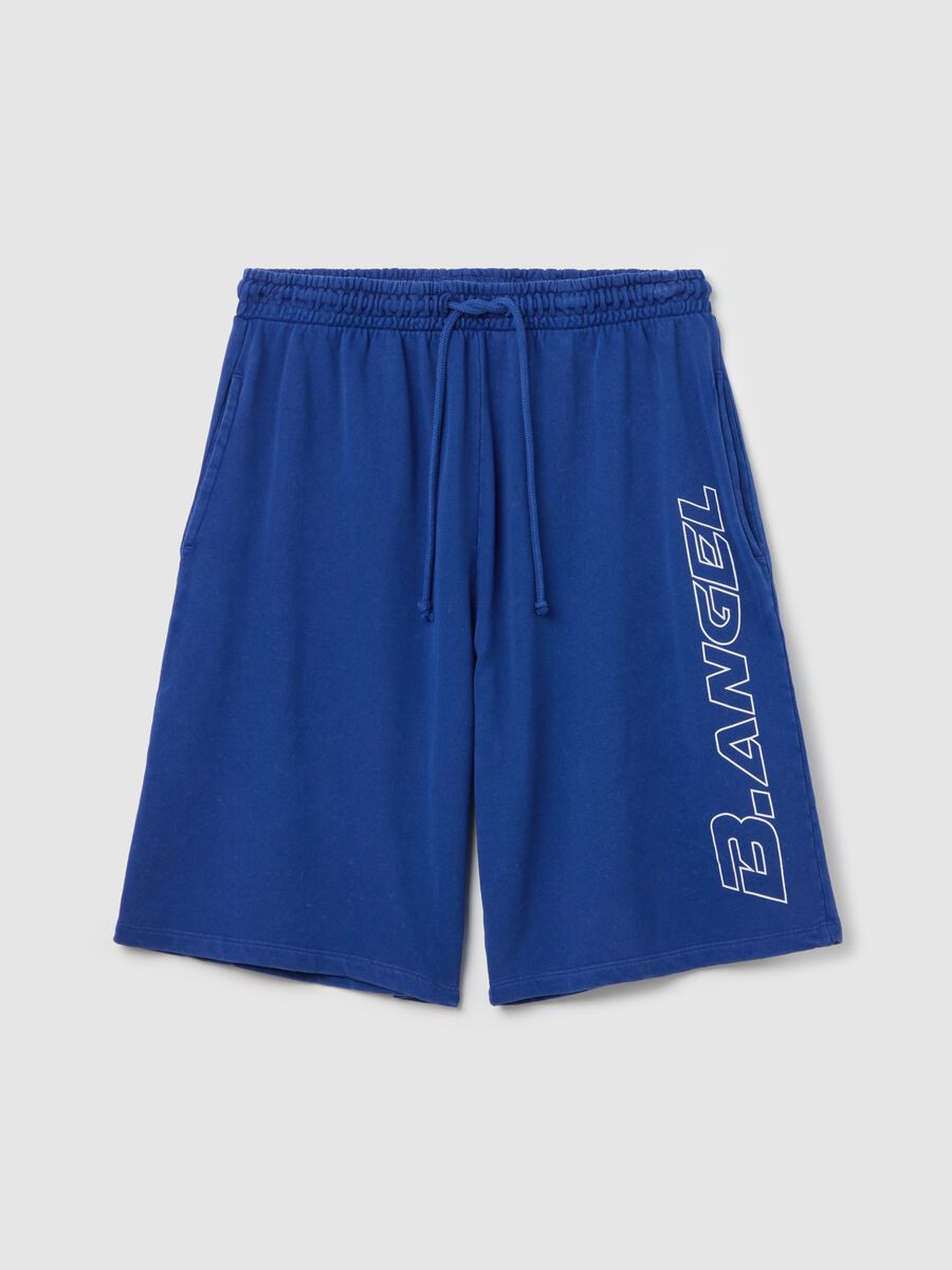 B.ANGEL X THE SEA BEYOND Bermuda joggers in fleece with print_4