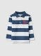 Multicoloured stripe polo shirt in pure cotton for boys regular fit_0
