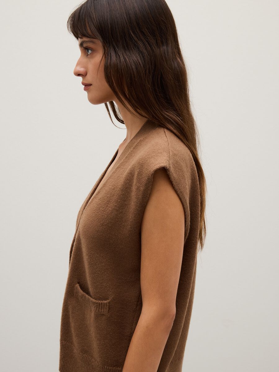 Gilet marrone lungo_3