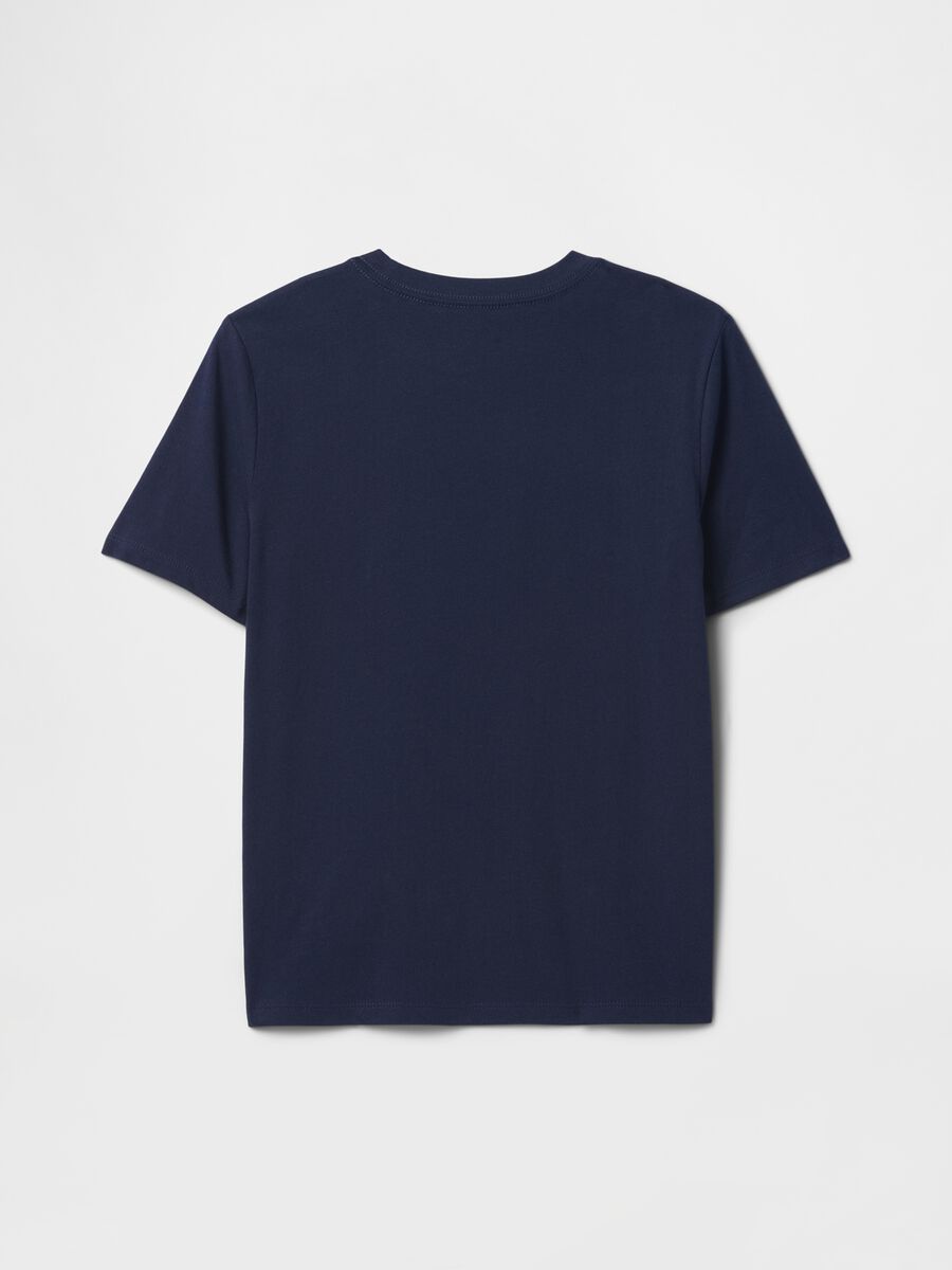 Blue T-shirt with colourful GAP design_1