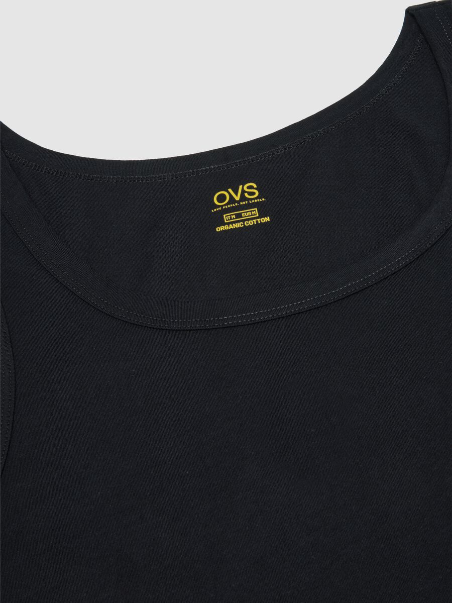 Men's black pure cotton tank tops triple pack - regular fit_5