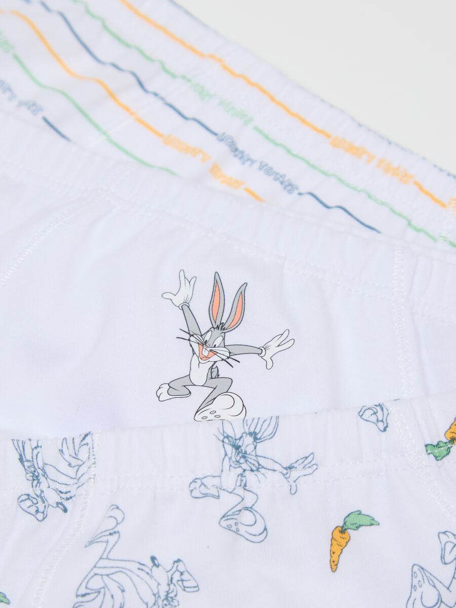 Five-pack white and green Bugs Bunny and Taz briefs_2