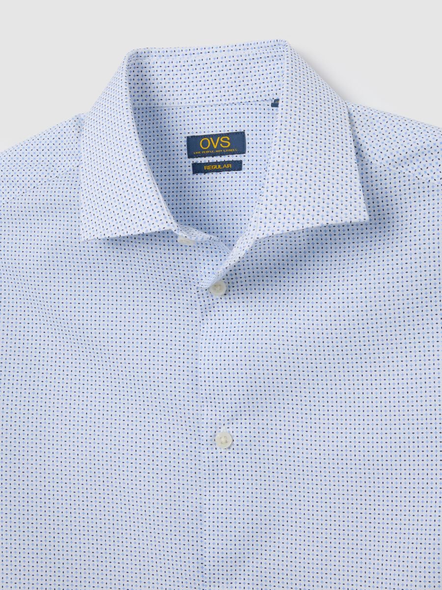 Regular fit multicolour stretch cotton shirt_5