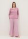 Regular fit pink striped pure viscose pyjama trousers_0