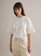 White pure cotton t-shirt relaxed fit with floral embroidery_2