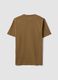 T-shirt marrone in puro cotone organico jersey regular fit_1