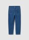 Girls' Blue Cotton Blend Skinny Jeggings_1