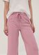 Pink and white organic cotton pyjamas with cropped trousers_3