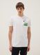 T-shirt in puro cotone bianco regular fit con stampa Snoopy_0