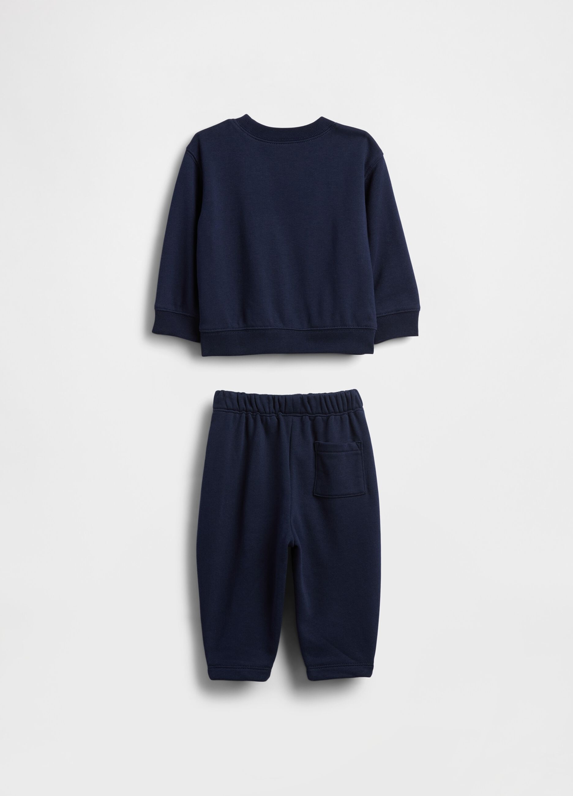 Set blu per neonato in misto cotone