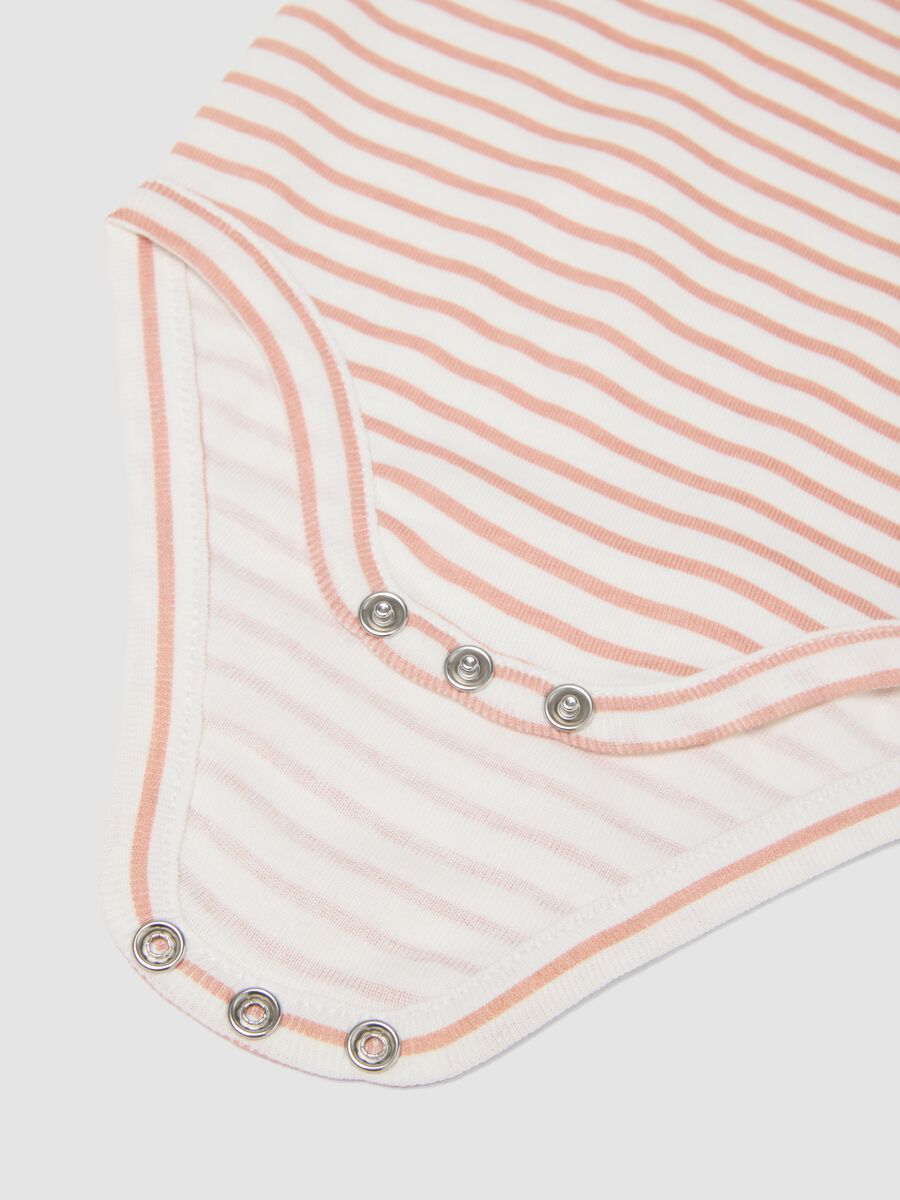 Tripack body smanicati multicolor in puro cotone organico da neonato_3