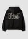 Black cotton-blend hoodie with print_2