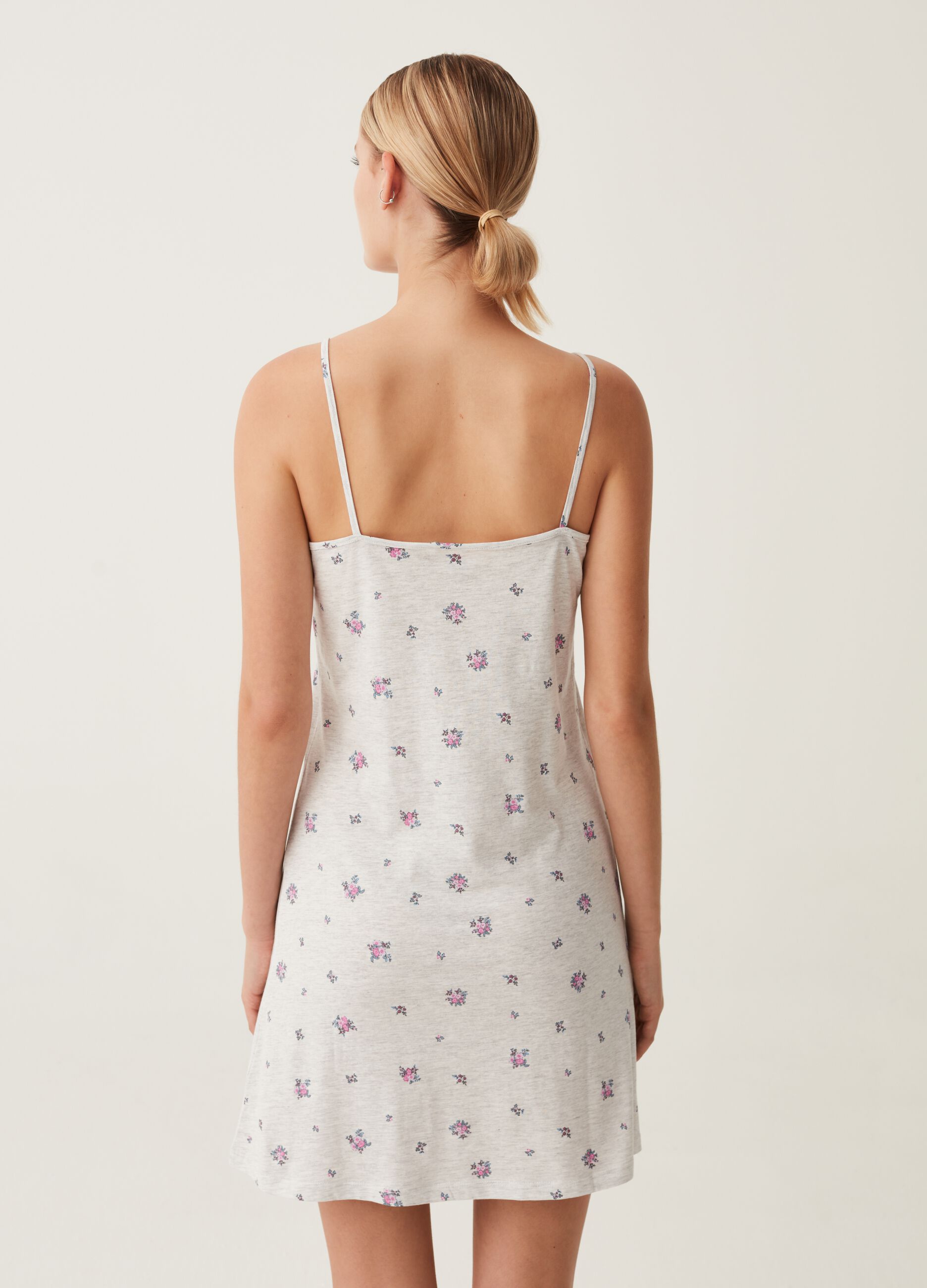 Camicia da notte corta fantasia floreale_2