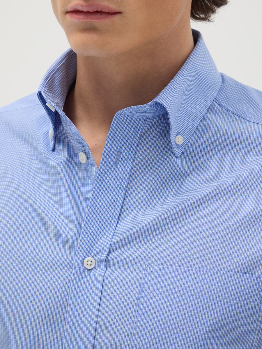 Multicolour striped, regular fit, easy iron cotton blend shirt_1