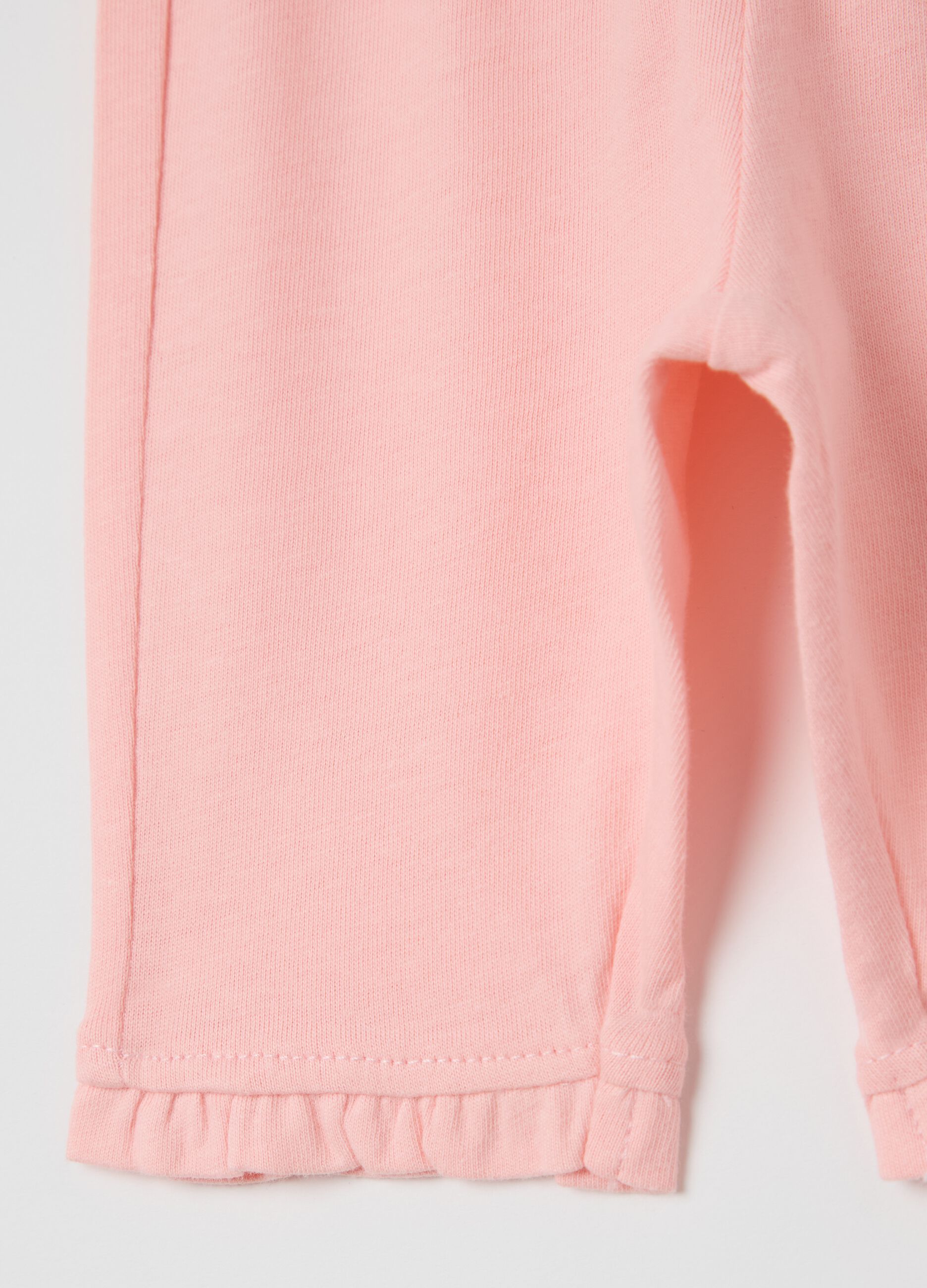 Leggings rosa a tre quarti in cotone
