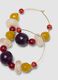 Hoop earrings with multicolour resin stones_2