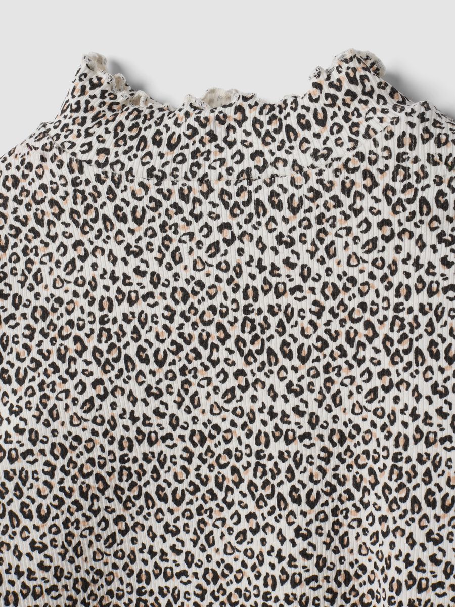 Multicolour stretch cotton T-shirt with animal print_2