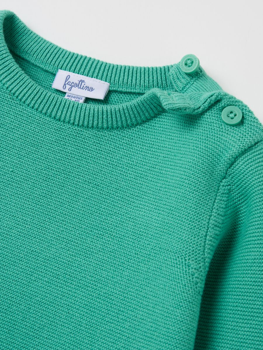 Solid colour cotton pullover_2