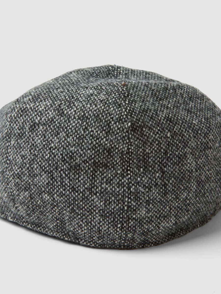 Grey wool-blend and viscose flat cap_2