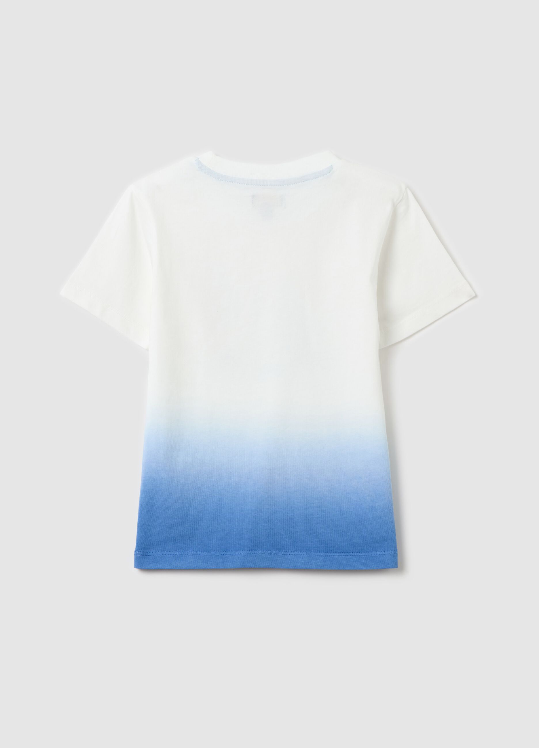 Cotton T-shirt with sailing boats print