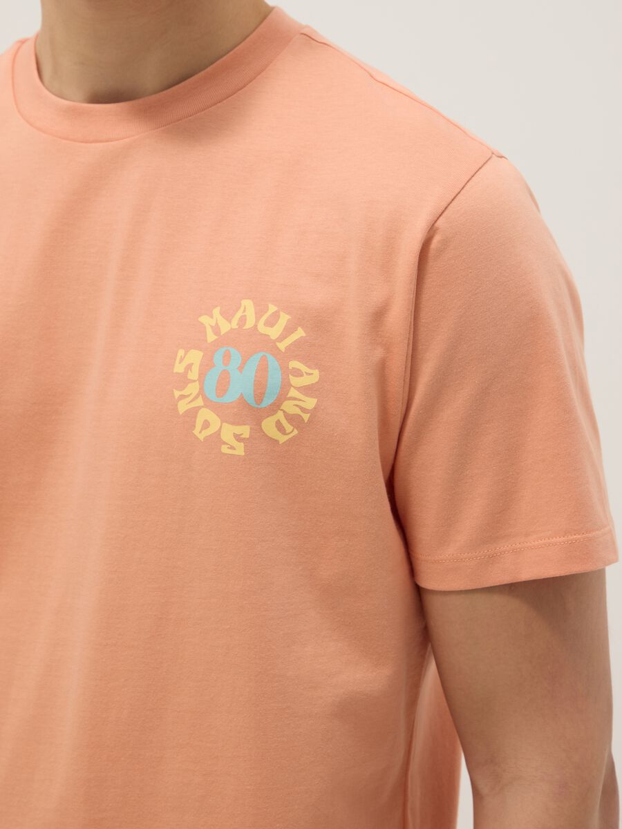 T-shirt rosa in puro cotone a maniche corte_3