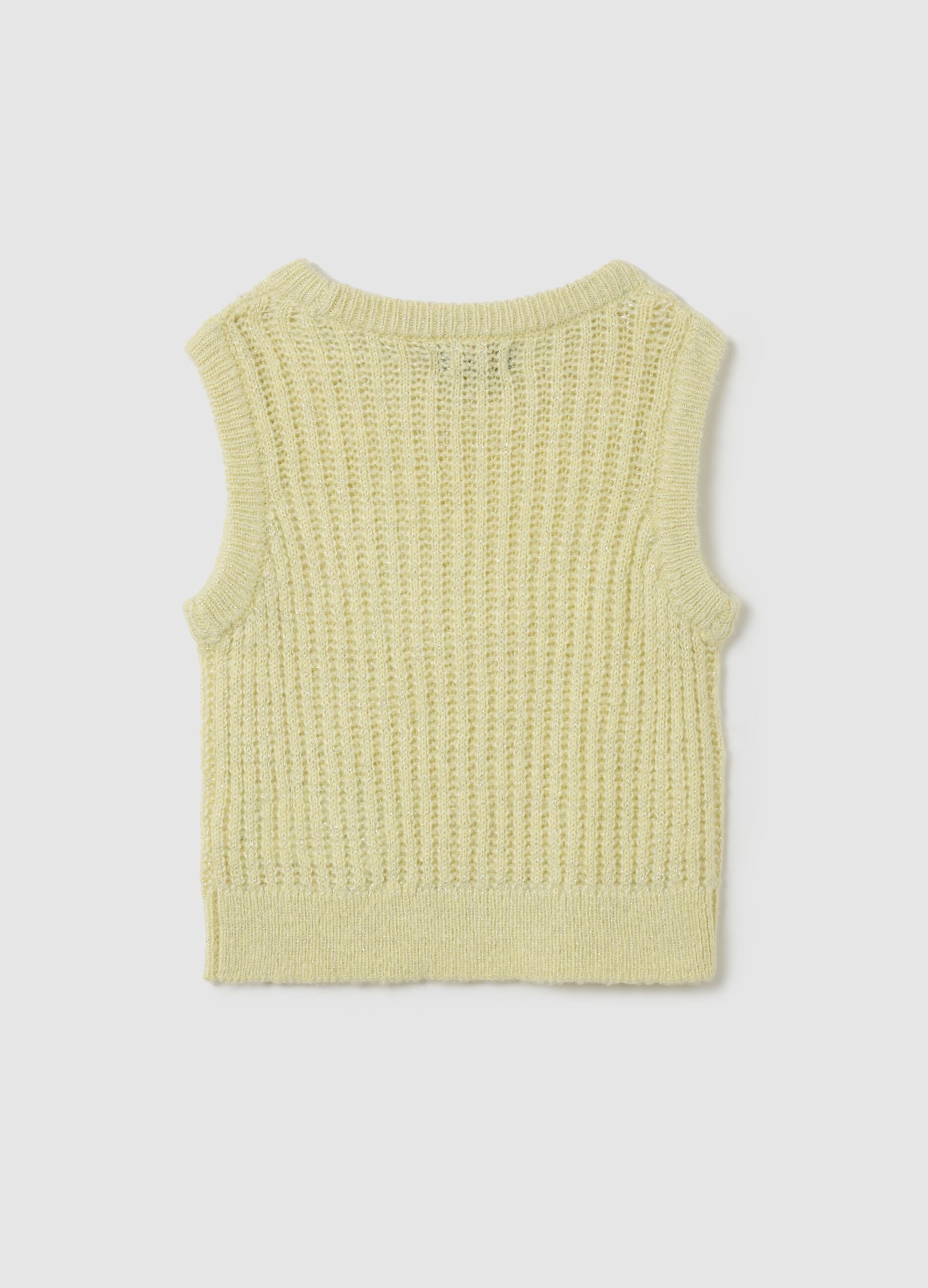 Yellow regular fit girls' jumper