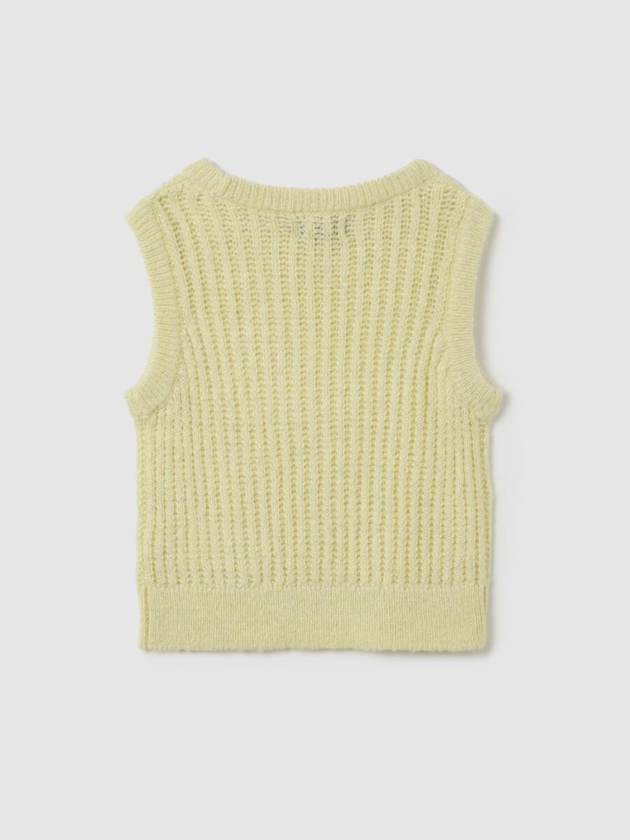 Yellow regular fit girls' jumper_1