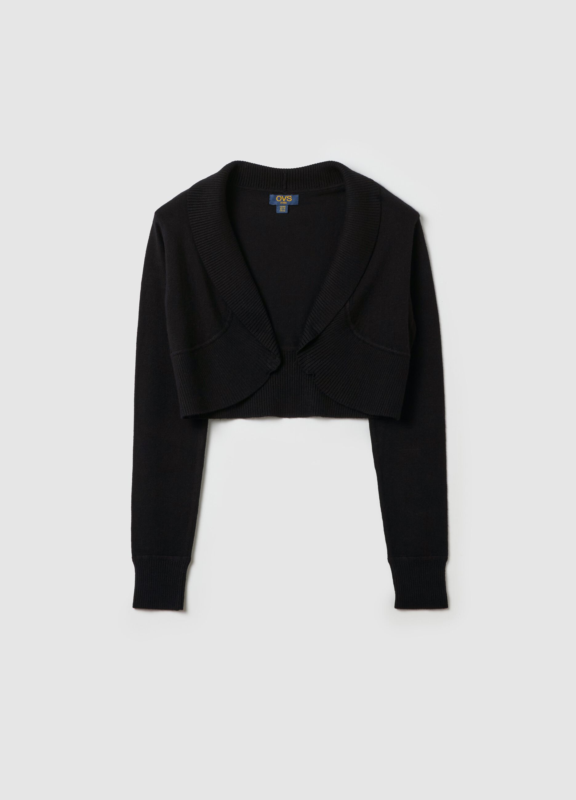 Cardigan aperto con scollo a scialle