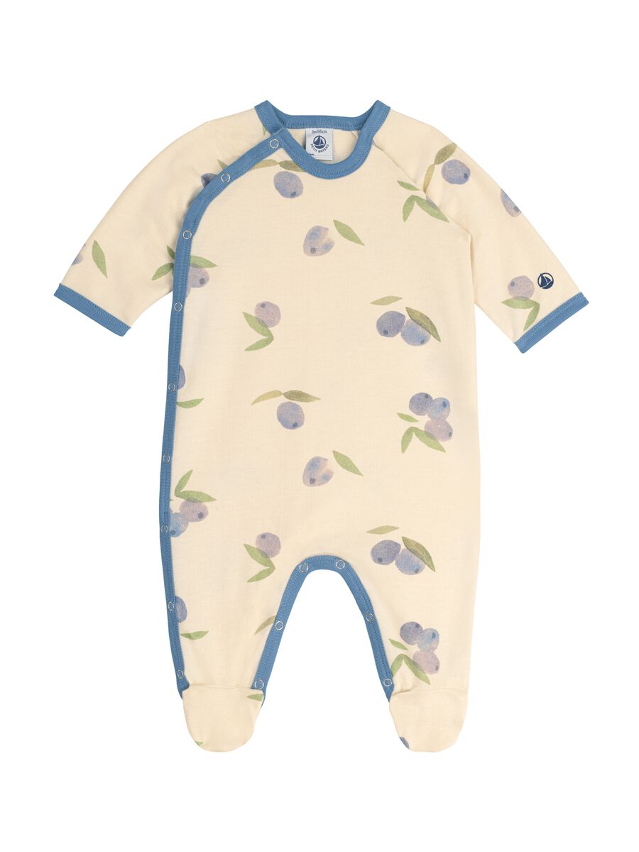 Onesie with feet and blueberries print_0