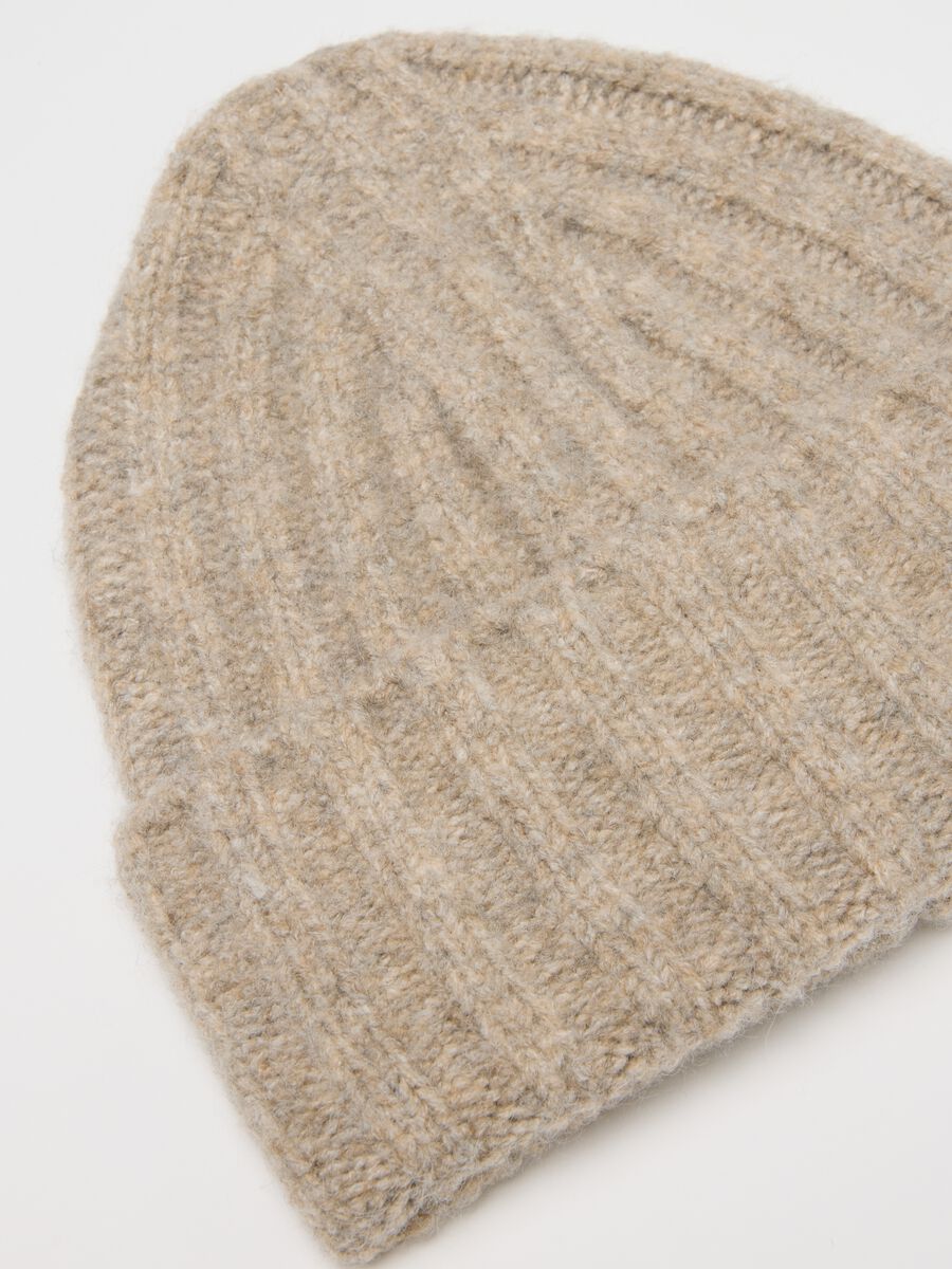 Beige wool blend cap_1
