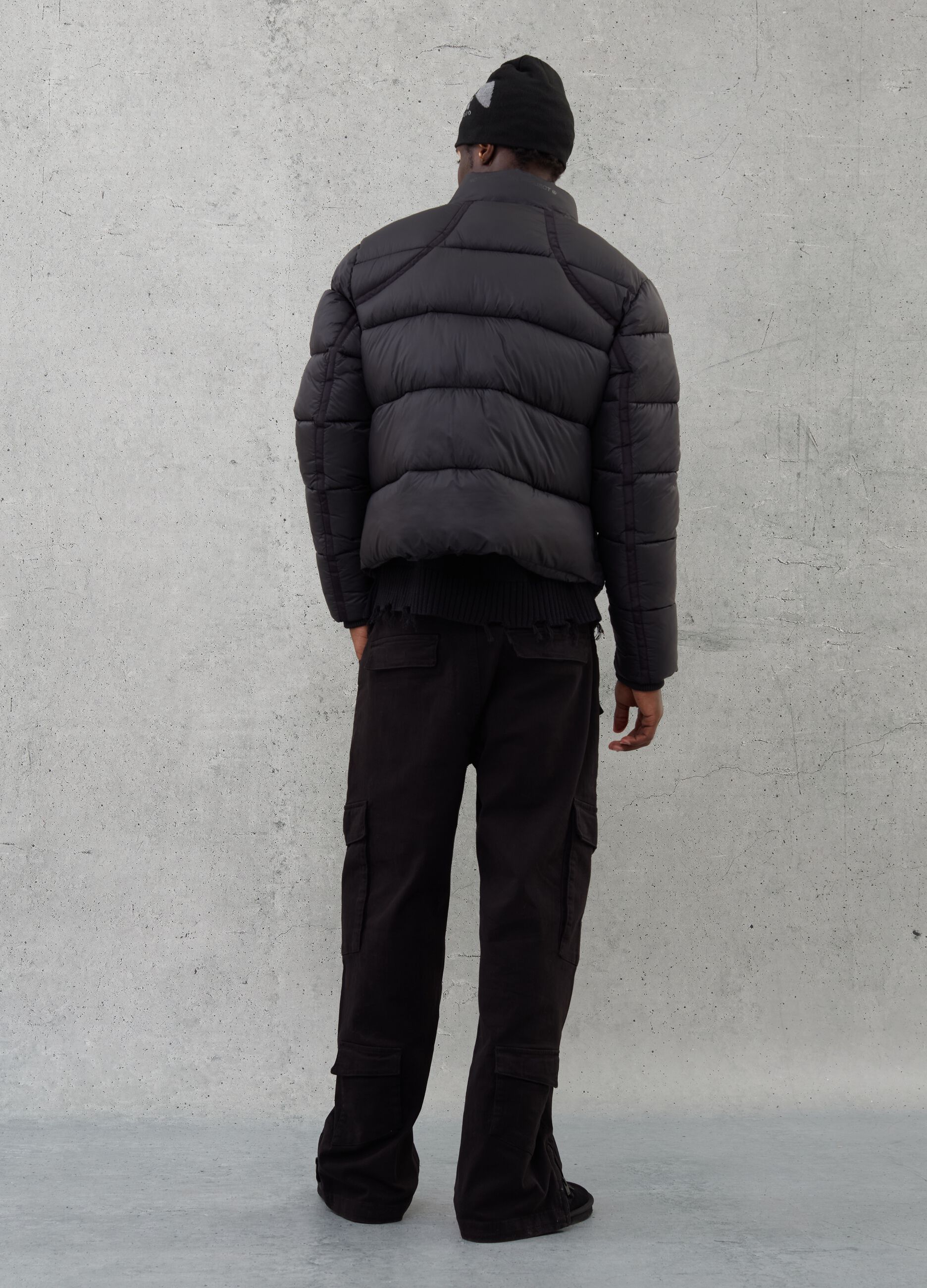 Technical Puffer Jacket Black