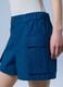 Shorts cargo ALTAVIA SAILING blu in puro cotone con vita elasticizzata_3