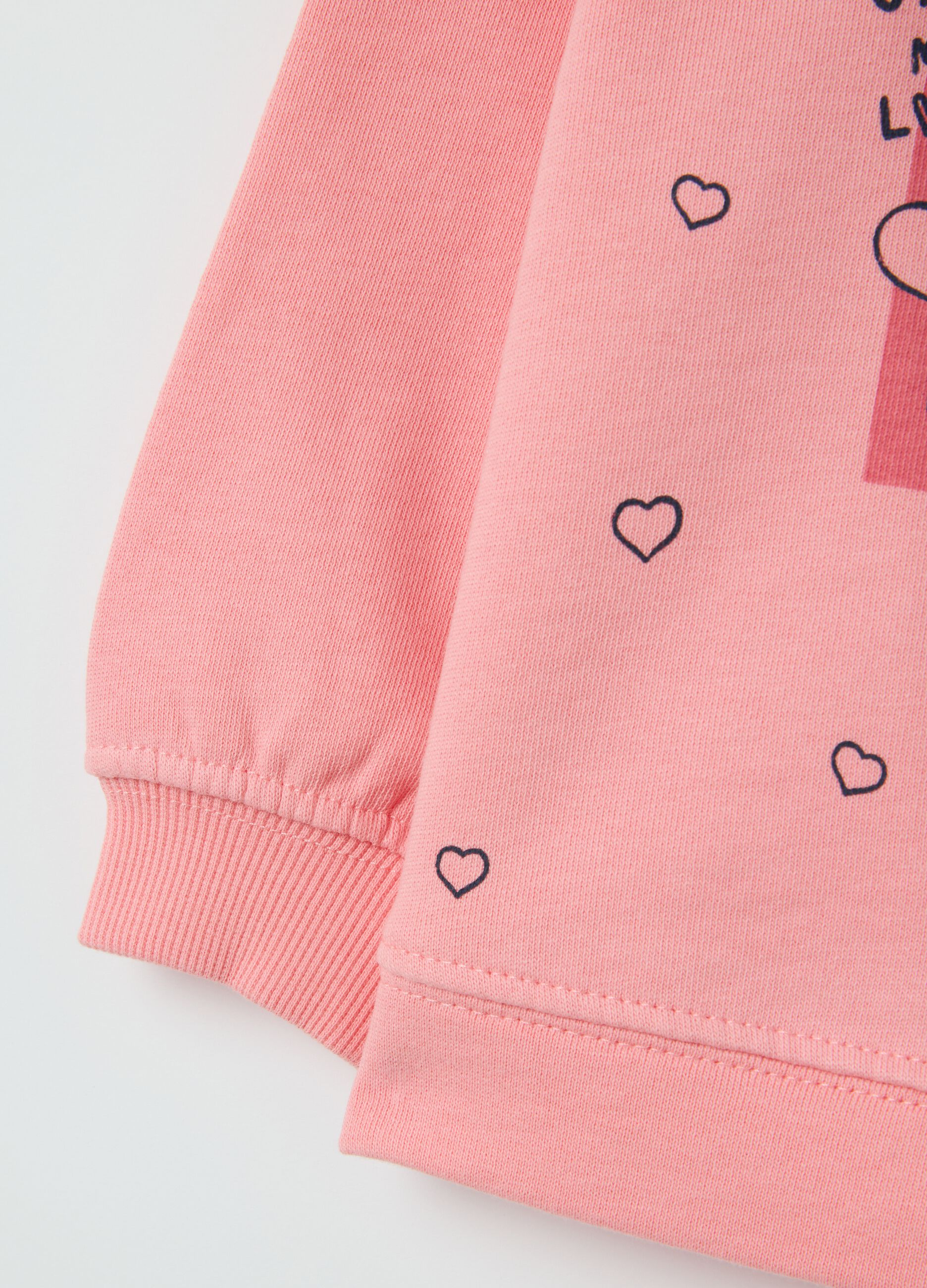 Children's pink pure cotton sweater regular fit