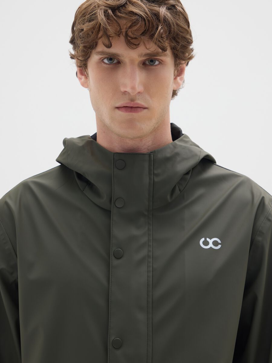 Regular fit green waterproof light jacket_3