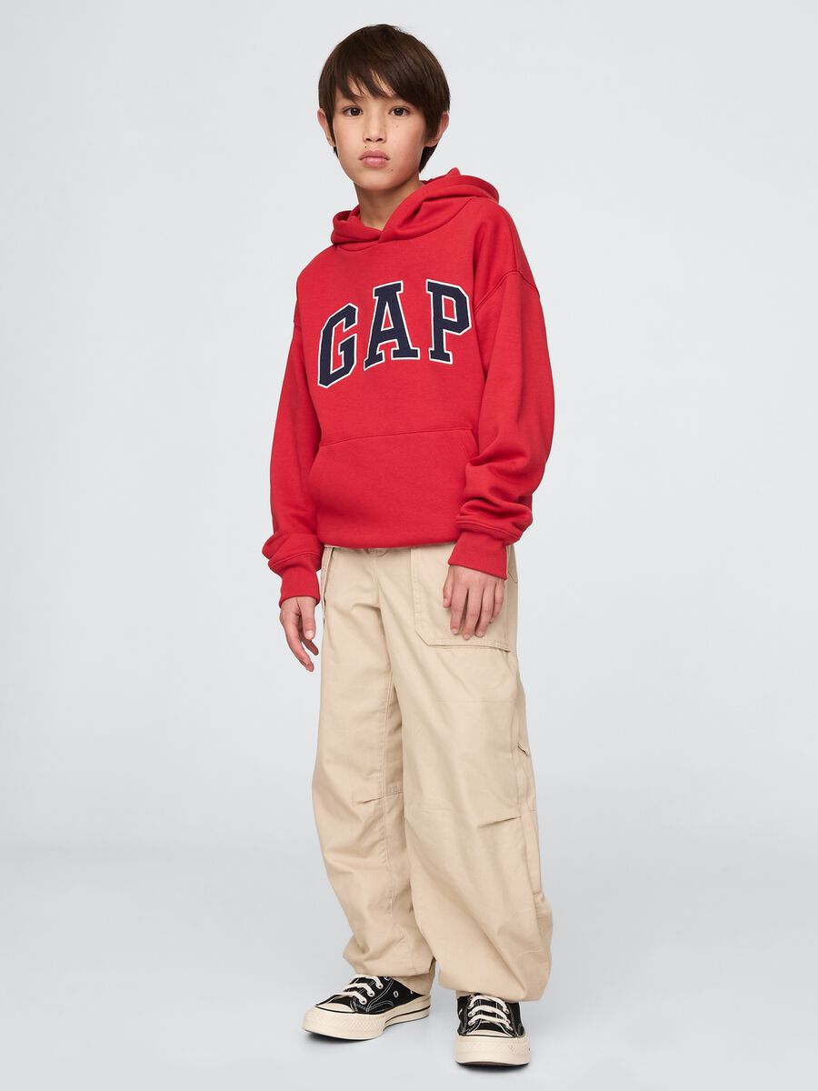 Red Hooded Sweatshirt with GAP Logo_1