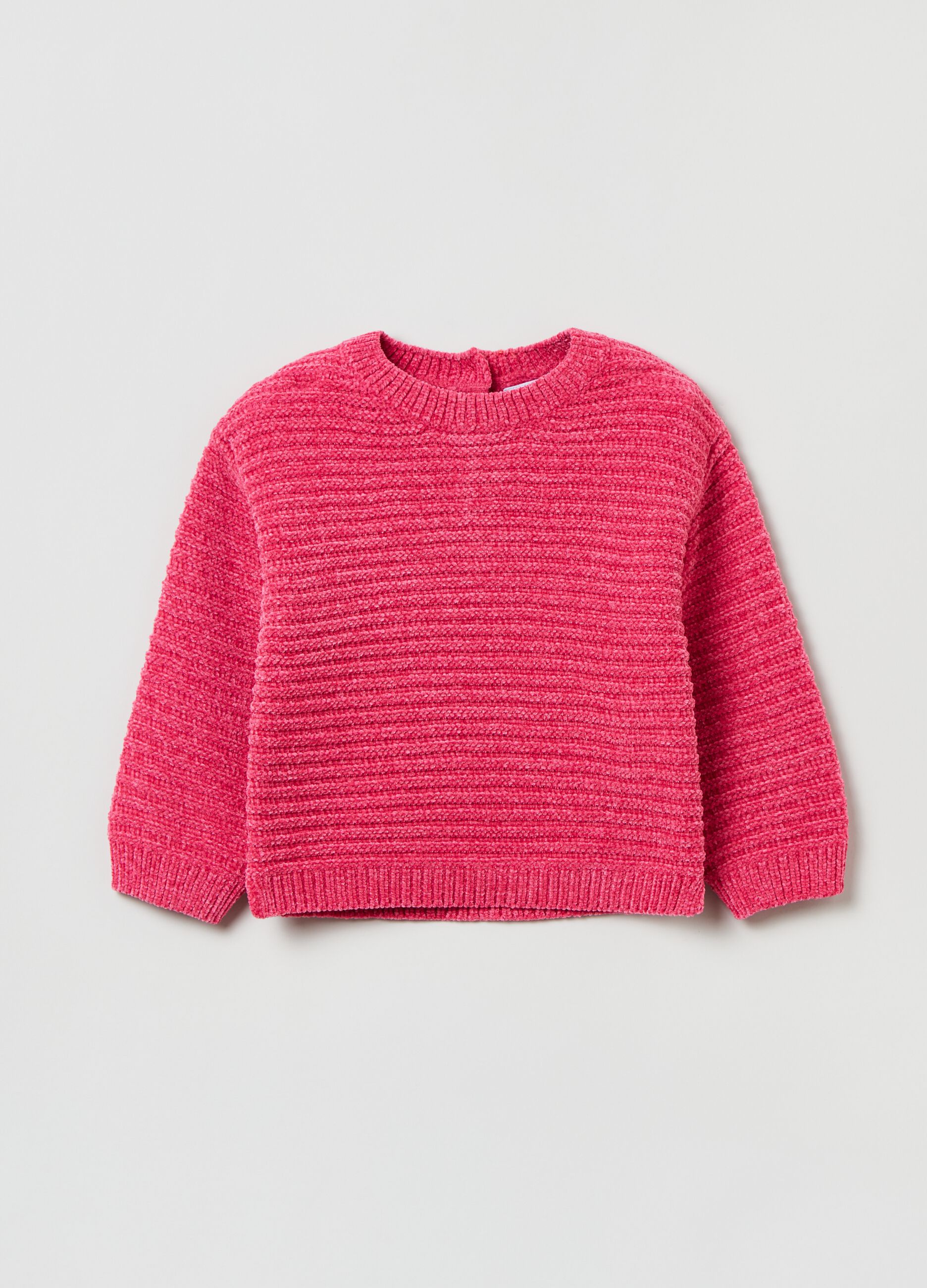 Pullover in ciniglia a costine _0