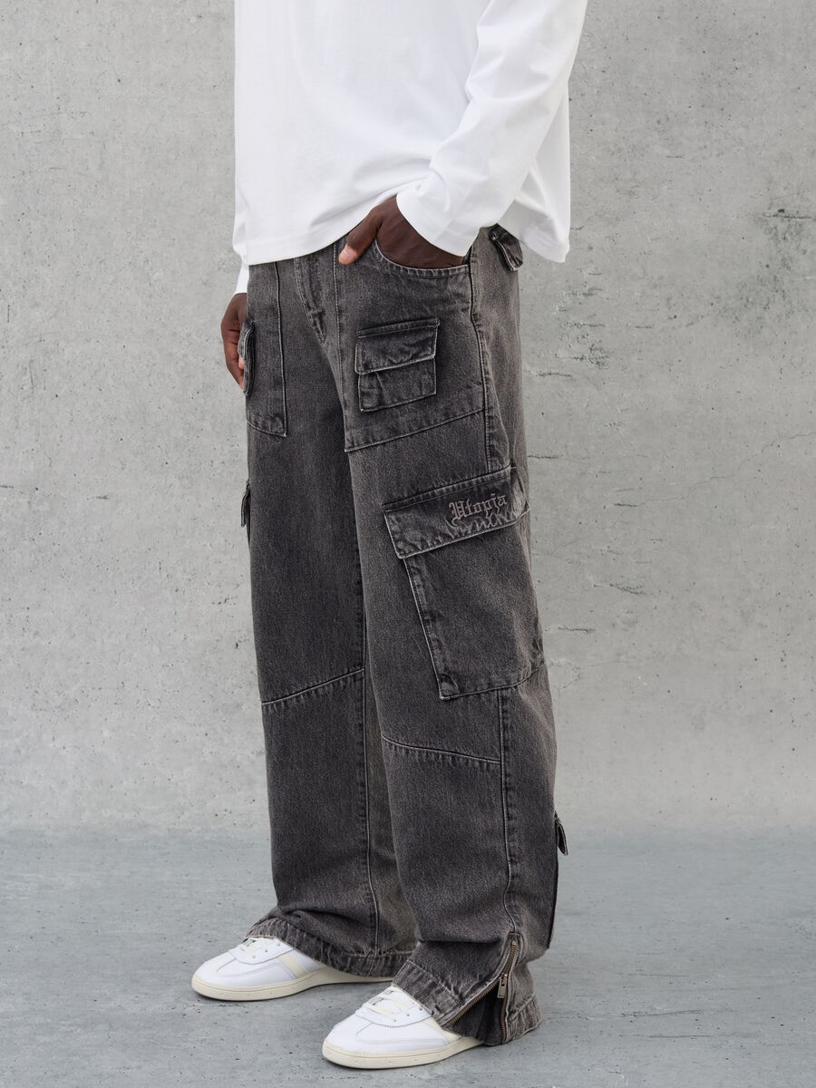 Denim Cargo Pants Vintage Grey_2