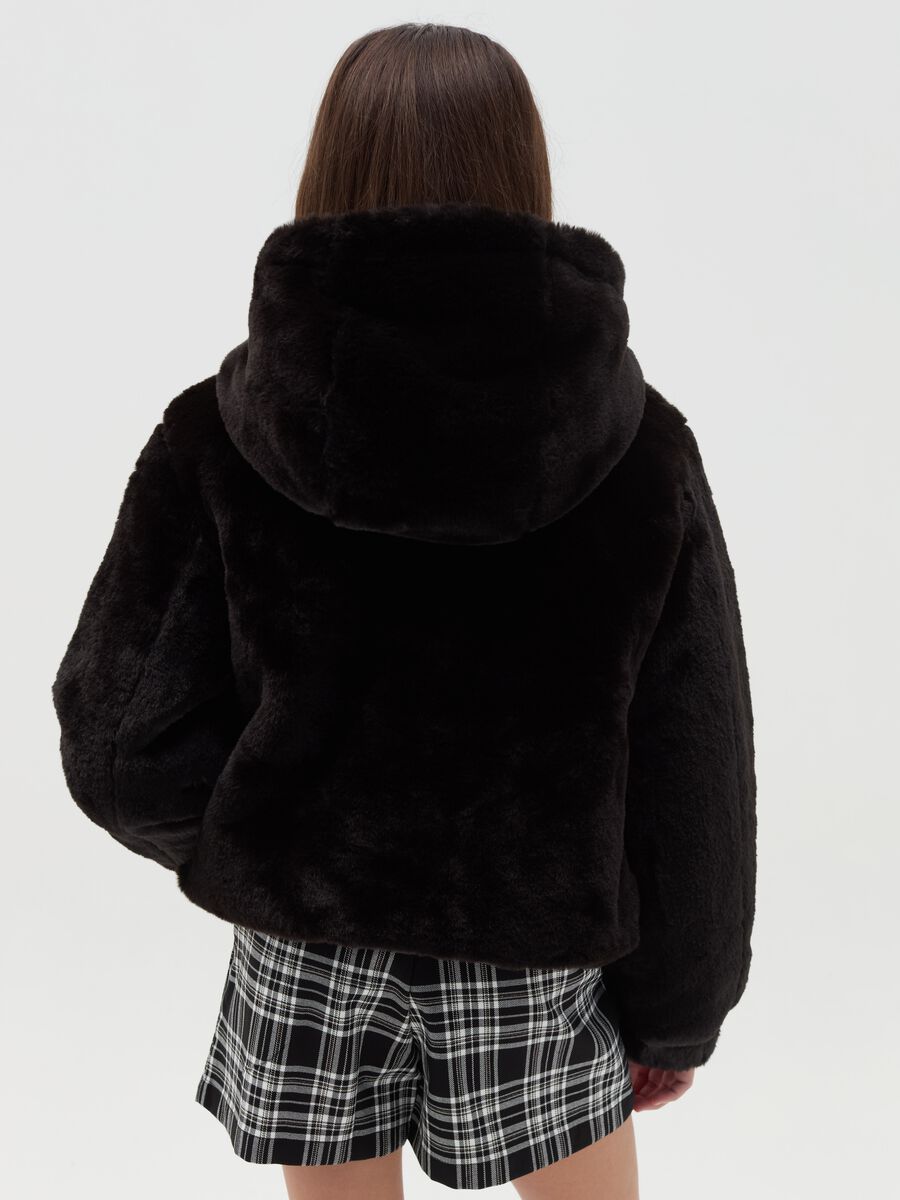 Faux fur jacket with hood_2