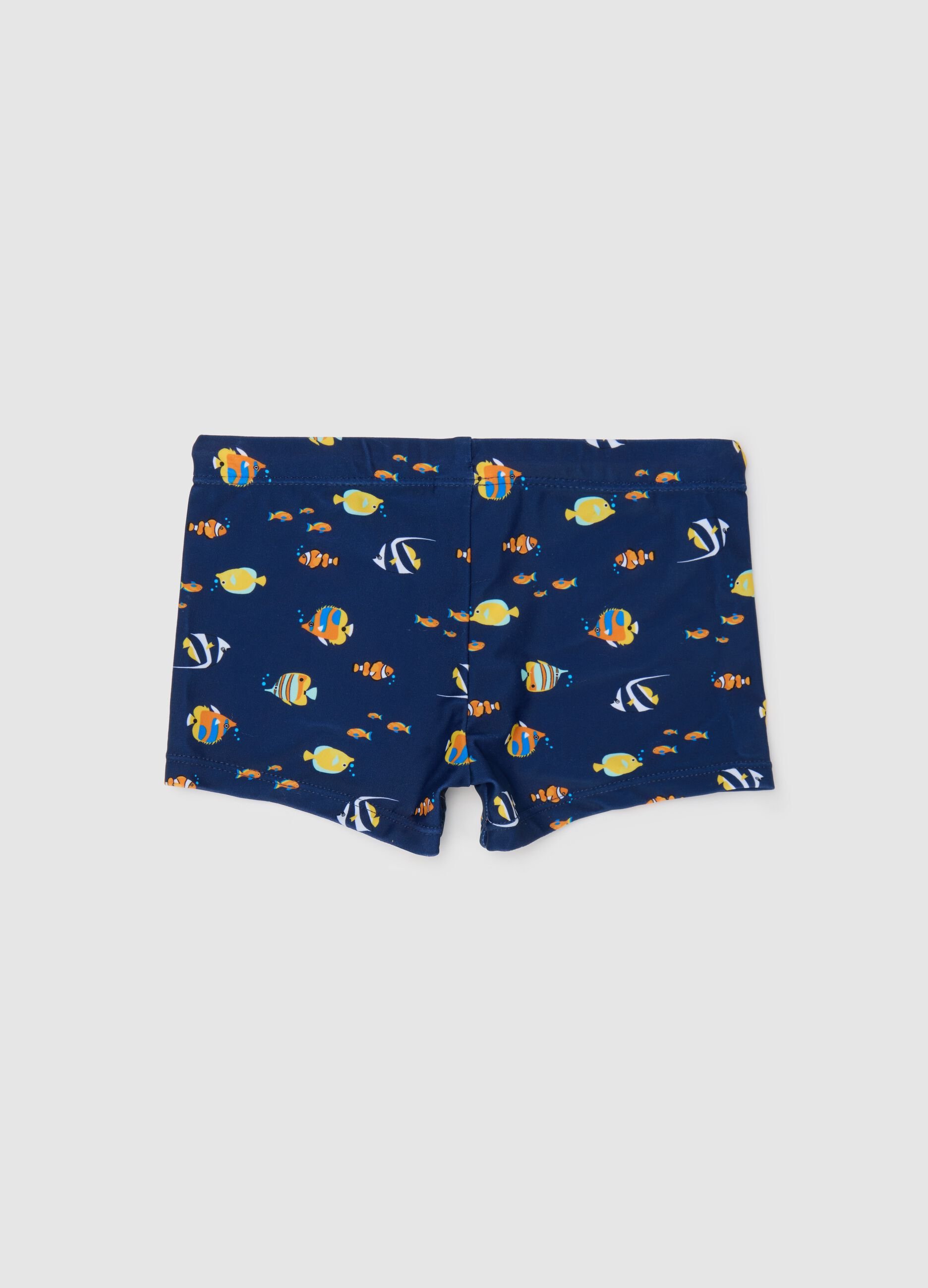 Blue beach boxers with fish print OVS Kids