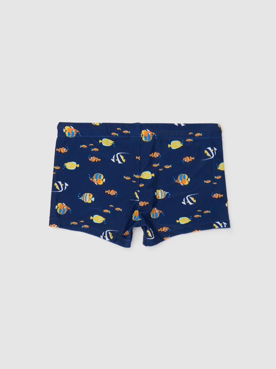 Blue beach boxers with fish print OVS Kids_1
