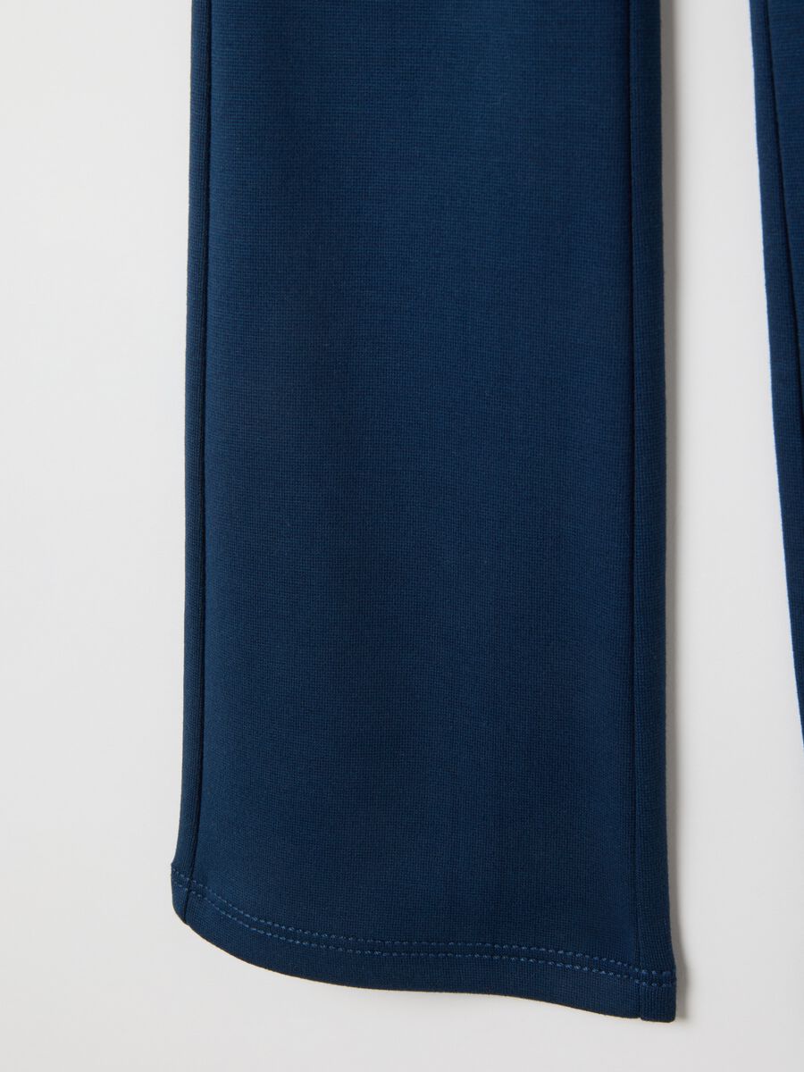Girls' Blue Flare Leggings_3