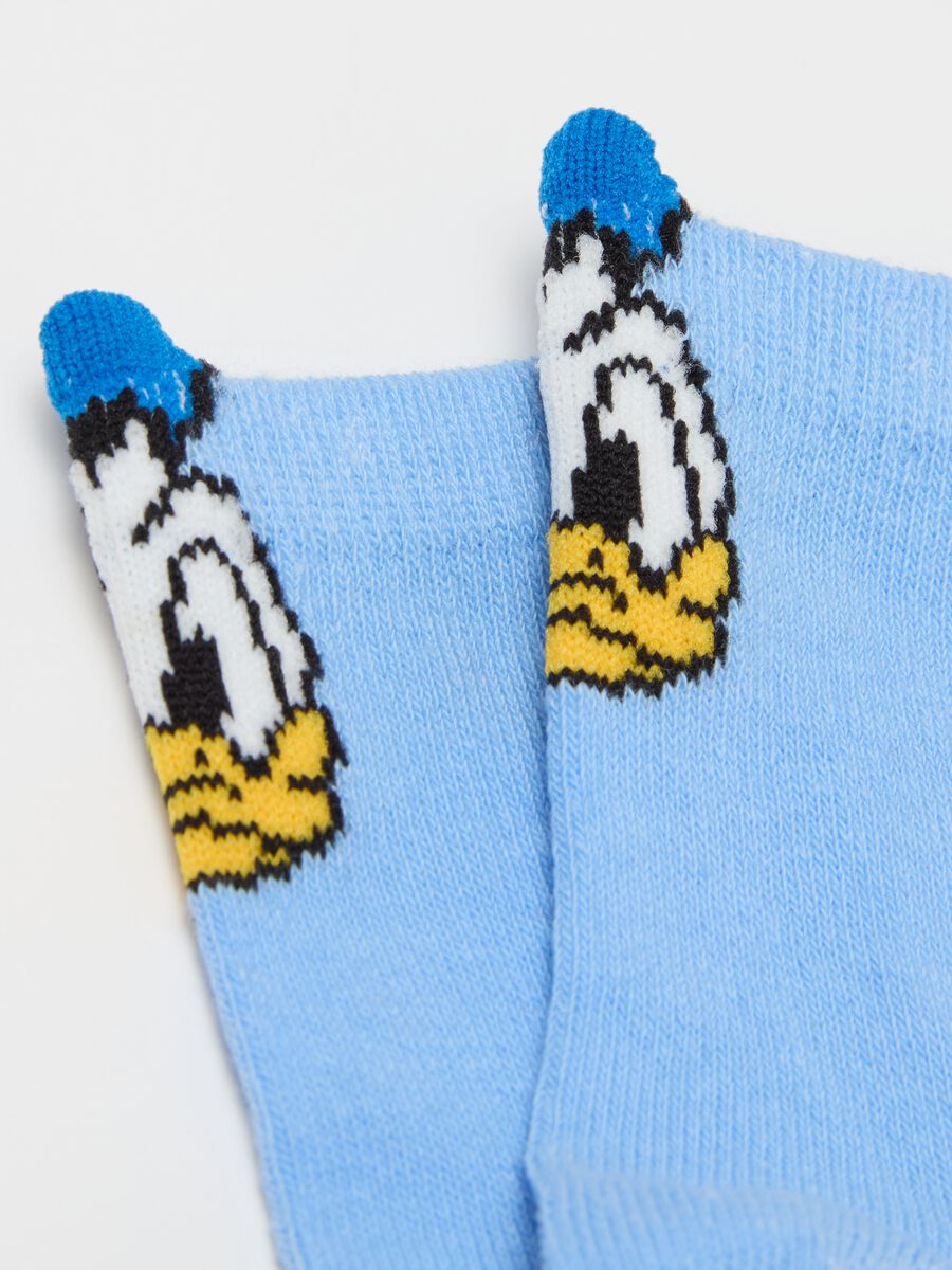 Two-pair pack socks with Mickey Mouse and Donald Duck design_1