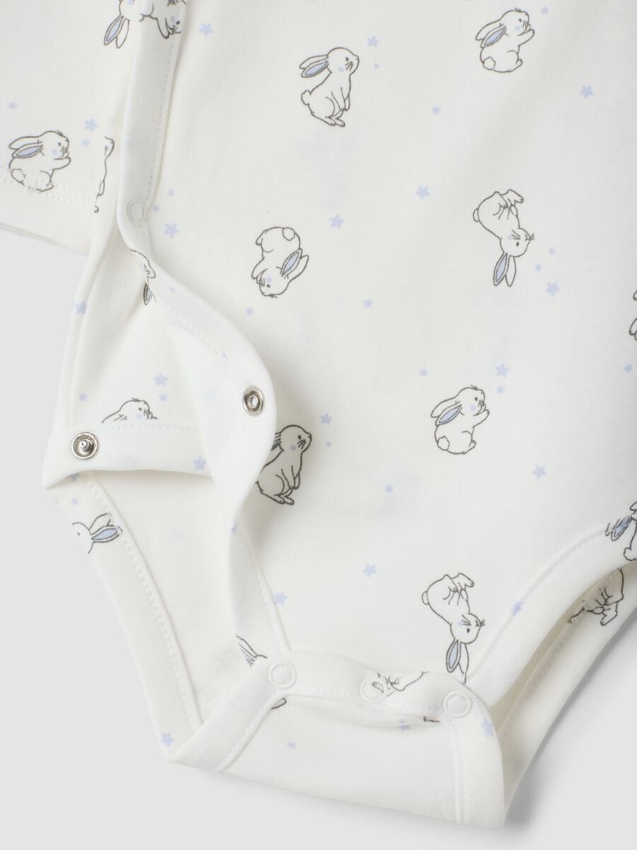 Bipack body girocollo bianco latte e azzurro chiaro in puro cotone organico_2