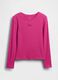Cotton Long Sleeve Pink T-shirt_2