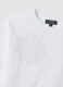 White pure cotton T-shirt with crochet appliqu&eacute;_5