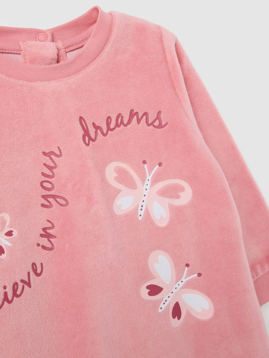 Girl's Multicolour Cotton Blend Sleepsuit Twin Pack_3