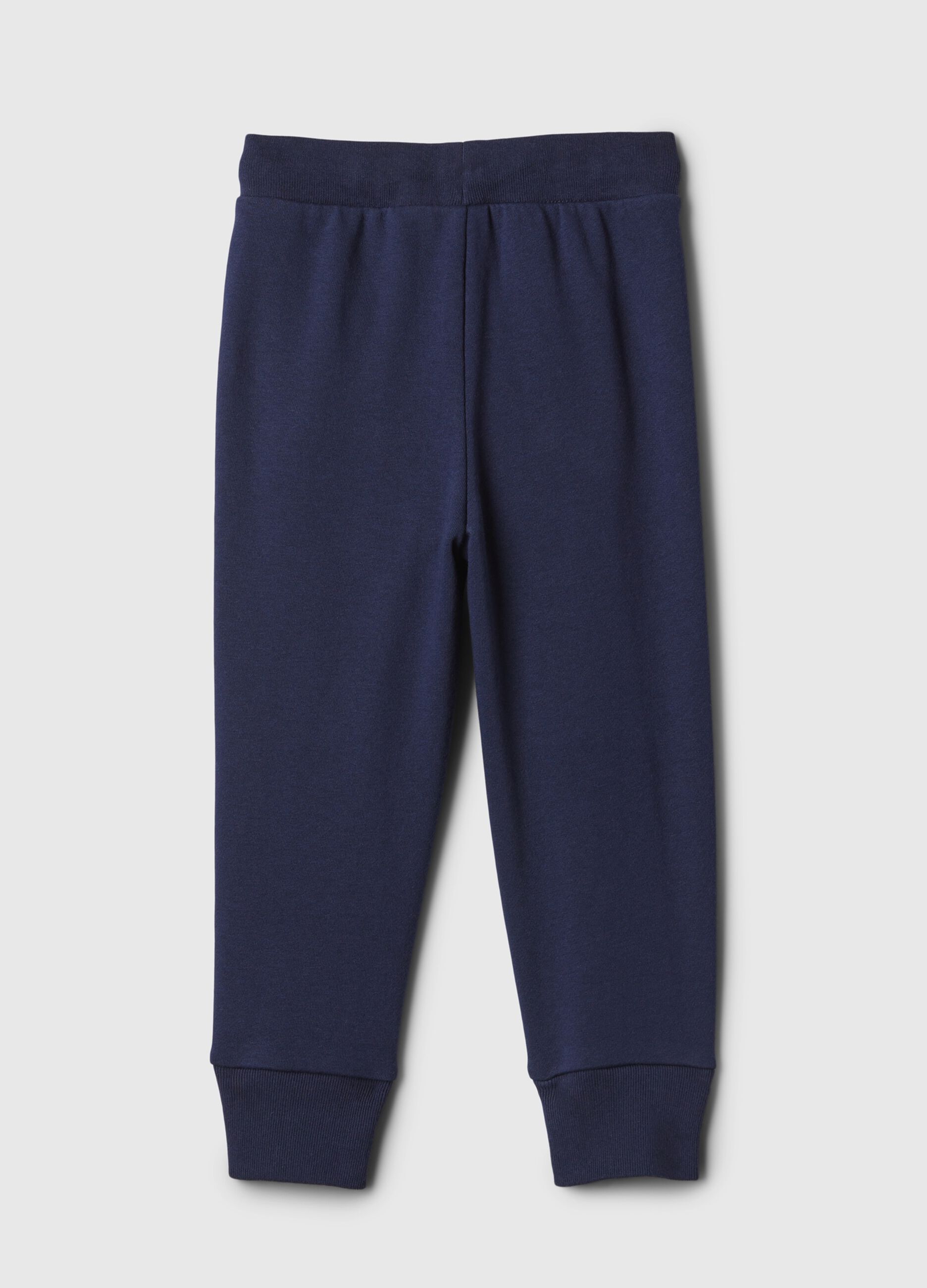 Joggers in felpa con coulisse e ricamo logo