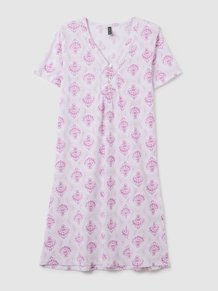 Camicia da notte in puro cotone multicolor_4