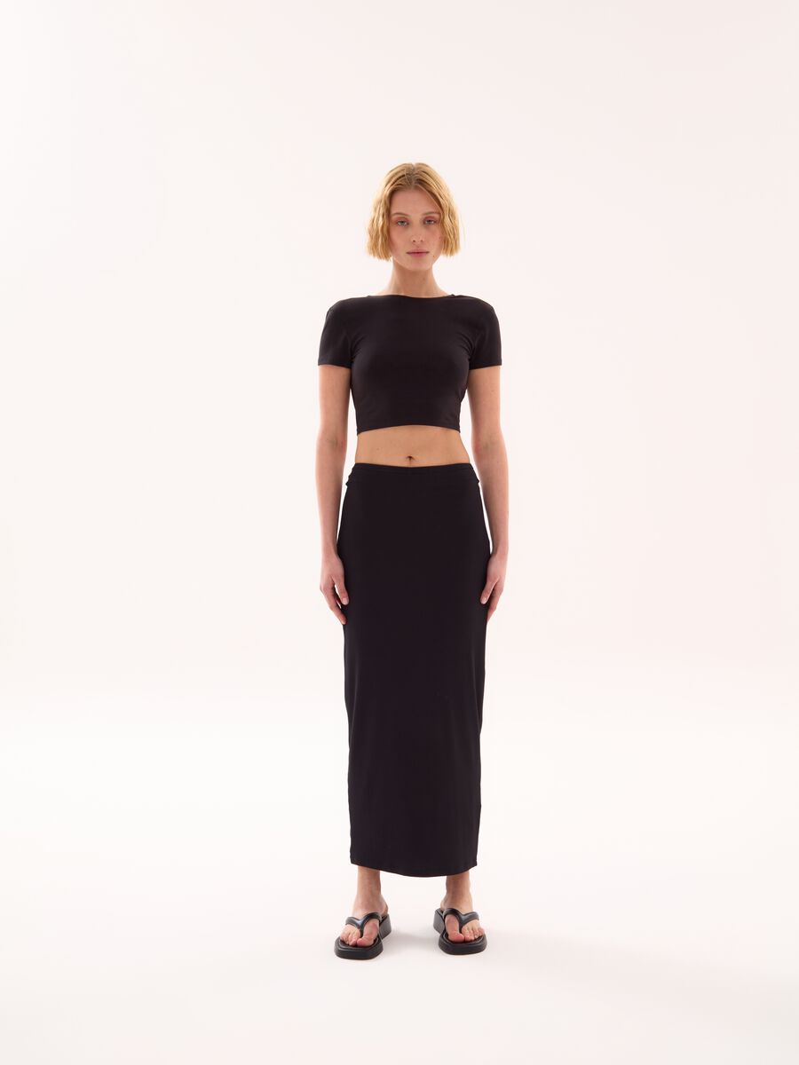 Backless Crop T-shirt Black_3